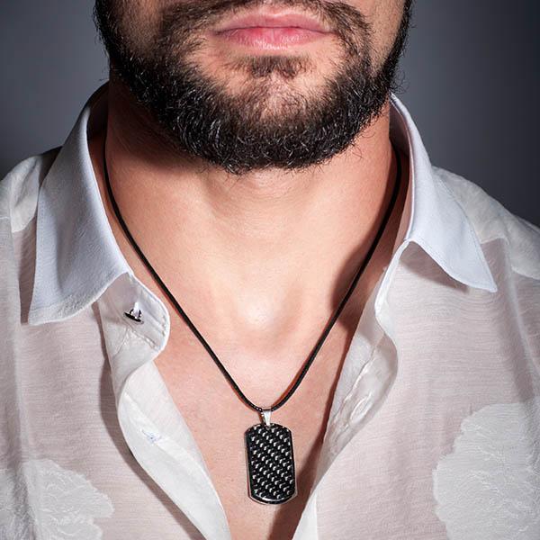 Carbon Fiber Pendant Dog Tag Gloss Shop Zak Code