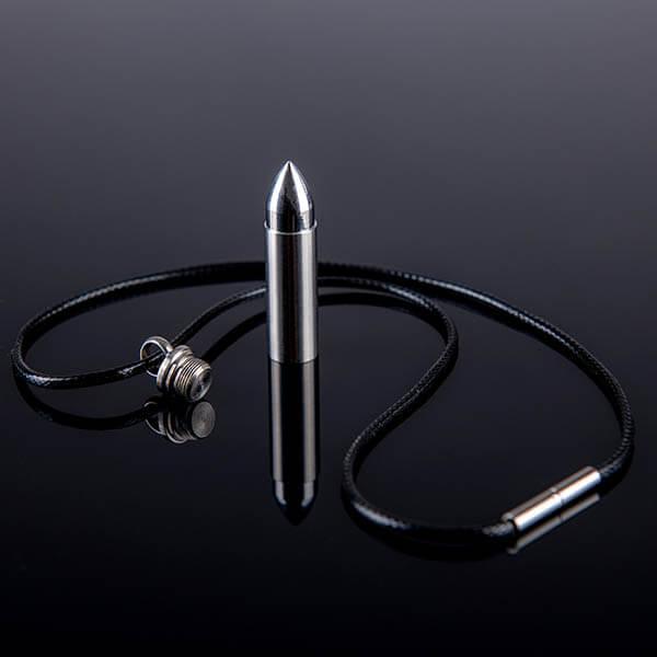 Stainless Steel Pendant Bullet Silver Shop Zak Code